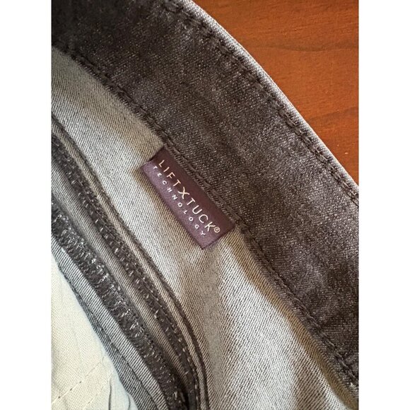 NYDJ NWT Charcoal Grey Giles Stretch Denim Cuffed Ankle High Rise Jeans Size 6 - Picture 12 of 13